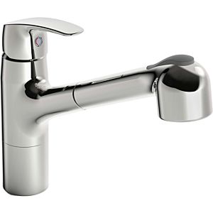 Hansa Hansapinto kitchen faucet 45182283 pull-out spray, 2-spray, swiveling, projection 231 mm, chrome