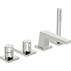 Hansa Hansaloft Fertigmontageset 57752483 Einhebelmischer für alle 4-Loch-Einbausets, Rosette eckig, chrom