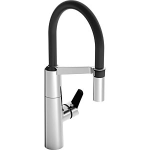 Hansa Hansafit kitchen mixer 65282203 pull-out spray, 801 jets, swivelling, projection 200 mm, chrome