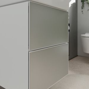 hansgrohe Xevolos E meuble sous-vasque 54172320 480x555x475mm, pour lave-mains , 2 tiroirs, blanc mat, blanc métallique