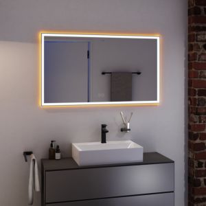 hansgrohe miroir Xarita 54985700 avec capteur tactile capacitif, 1200 x 700 x 50 mm, blanc mat