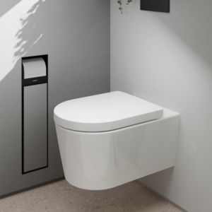 hansgrohe EluPura abattant de toilettes 60197450 blanc , fixation supérieure, avec SoftClose et QuickRelease