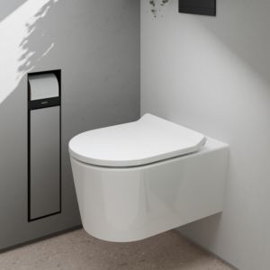 hansgrohe EluPura abattant de toilettes 60200450 blanc , fixation supérieure, avec SoftClose et QuickRelease, Slim