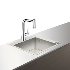 Combinaison évier Hansgrohe Select C71-F450-01 43207000 chromé , avec sBox, 1 lavabo principal
