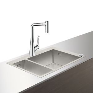 Hansgrohe Select C71-F655-04 sink combination 43210000 chrome, with sBox, 1 main and additional basin