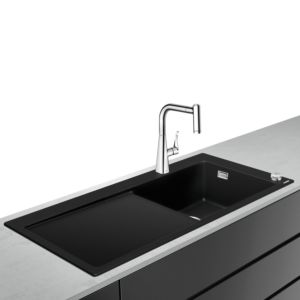 hansgrohe Select sink combination 43214000 1050 x 510 mm, 1 main bowl on the right, drainer, chrome