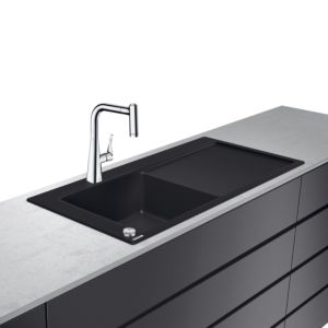 hansgrohe Select sink combination 43227000 1050 x 510 mm, 1 main bowl on the left, drainer, chrome