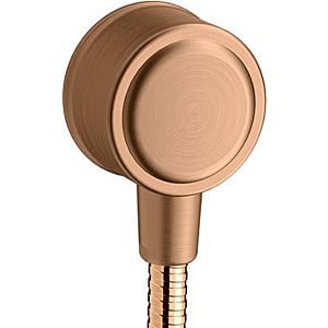 hansgrohe Fixfit wall connection 16884140 with backflow preventer, brushed bronze