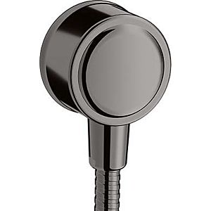 hansgrohe Fixfit wall connection 16884330 with backflow preventer, polished black chrome