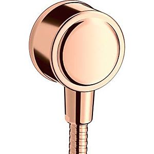hansgrohe Fixfit wall connection 16884300 with backflow preventer, polished red gold