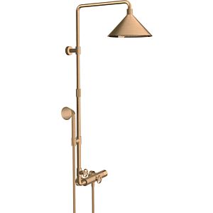 hansgrohe Axor Showerpipe 26020140 mit Thermostat, Kopfbrause 240 2jet, brushed bronze