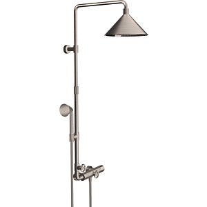 hansgrohe Axor Showerpipe 26020800 with thermostat, overhead shower 240 2jet, stainless steel optic