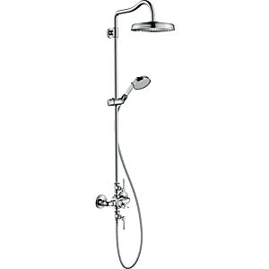 hansgrohe Axor Montreux Showerpipe 16572340 with thermostat, overhead shower, 240mm, 1jet, brushed black chrome