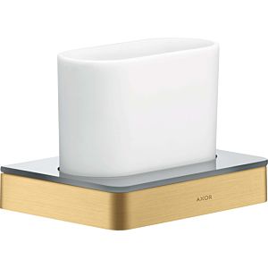 hansgrohe Axor toothbrush holder 42834250 glass, wall-mounted, brushed gold optic