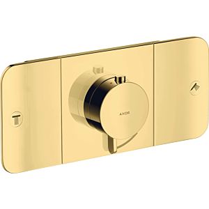 hansgrohe Axor One trim kit 45712990 concealed thermostat module, 2 outlets, polished gold optic