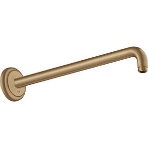 hansgrohe shower arm 27348140 389mm, 90 degree angle, wall mounting, brushed bronze