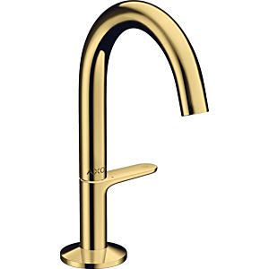 hansgrohe Axor One wash basin mixer 48010990 projection 122mm, with push-open waste set, polished gold optic