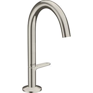 hansgrohe Axor One wash basin mixer 48020800 projection 140mm, with push-open waste set, stainless steel look
