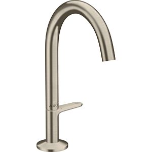 hansgrohe Axor One wash basin mixer 48020820 projection 140mm, with push-open waste set, brushed nickel