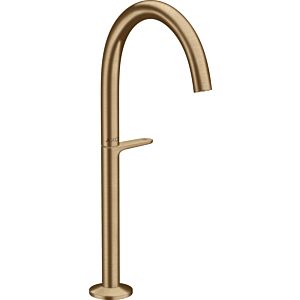 hansgrohe Axor One wash basin mixer 48030140 projection 165mm, for countertop wash basins, with push-open waste set, brushed bronze