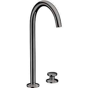 hansgrohe Axor One 2-hole basin mixer 48060330 projection 165mm, with push-open waste set, polished black chrome