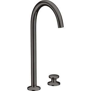 hansgrohe Axor One 2-hole basin mixer 48060340 projection 165mm, with push-open waste set, brushed black chrome