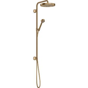 hansgrohe Axor One Fertigmontageset 48790140 Unterputz-Showerpipe, mit Handbrause, 280mm, 1jet, brushed bronze