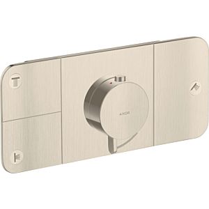 hansgrohe Axor One trim kit 45713820 concealed thermostat module, 3 outlets, brushed nickel