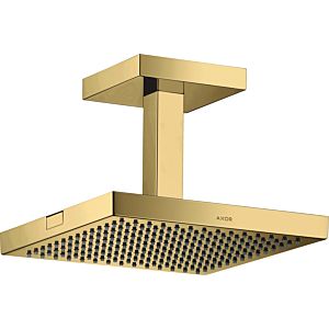 hansgrohe Axor Starck overhead shower 10929990 with ceiling connection, 240x240mm, 1jet, polished gold optic