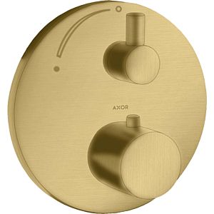 hansgrohe Axor Uno trim set 38700250 concealed thermostat, with shut-off valve, brushed gold optic