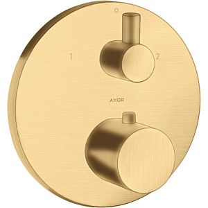 hansgrohe Axor Uno trim set 38720250 concealed thermostat, with shut-off and diverter valve, brushed gold optic