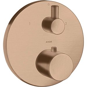hansgrohe Axor Uno trim set 38720310 concealed thermostat, with shut-off and diverter valve, brushed red gold