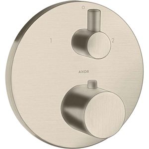 hansgrohe Axor Uno trim set 38720820 concealed thermostat, with shut-off and diverter valve, brushed nickel