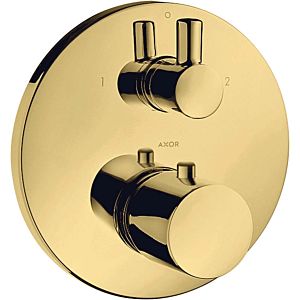 hansgrohe Axor Uno trim set 38720990 concealed thermostat, with shut-off and diverter valve, polished gold optic