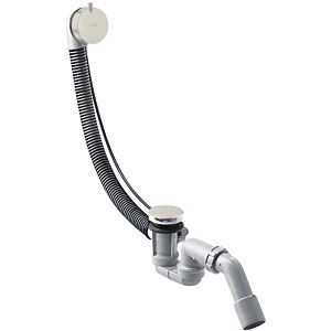 hansgrohe Flexaplus complete set 58316800 waste and overflow set, stainless steel optic