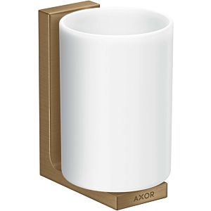 hansgrohe Axor tooth cup 42604140 glass, wall mounting, brushed bronze