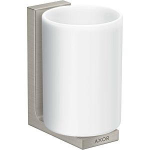 hansgrohe Axor tooth cup 42604800 glass, wall mounting, stainless steel optic