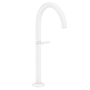 hansgrohe Axor One wash basin mixer 48030700 projection 165mm, for countertop wash basins, with push-open waste set, matt white