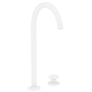hansgrohe Axor One 2-hole basin mixer 48060700 projection 165mm, with push-open waste set, matt white