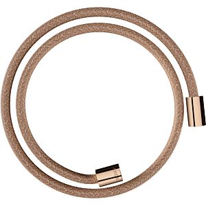 hansgrohe textile shower hose 28228300 1250 mm, cylindrical nut on both sides, polished red gold