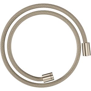 hansgrohe textile shower hose 28228820 1250 mm, cylindrical nut on both sides, brushed nickel