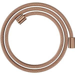 hansgrohe textile shower hose 28261310 1600 mm, cylindrical nut on both sides, brushed red gold