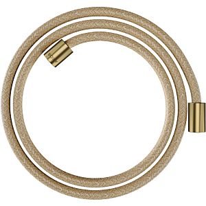 hansgrohe textile shower hose 28261950 1600 mm, nut cylindrical on both sides, brushed brass