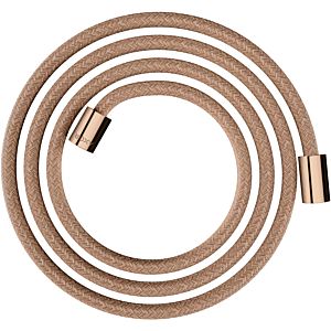 hansgrohe textile shower hose 28291300 2000 mm, cylindrical nut on both sides, polished red gold