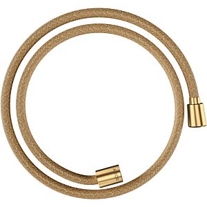 hansgrohe textile shower hose 28227250 1250 mm, nut 1x conical, 1x cylindrical, brushed gold optic