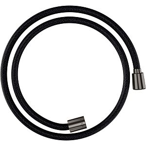 hansgrohe textile shower hose 28227340 1250 mm, nut 1x conical, 1x cylindrical, brushed black chrome