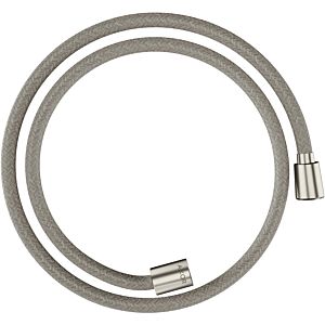 hansgrohe textile shower hose 28227800 1250 mm, nut 1x conical, 1x cylindrical, stainless steel look