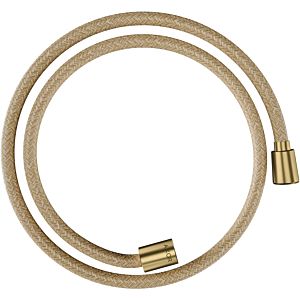 hansgrohe textile shower hose 28227950 1250 mm, nut 1x conical, 1x cylindrical, brushed brass