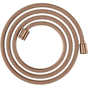 hansgrohe textile shower hose 28290310 2000 mm, nut 1x conical, 1x cylindrical, brushed red gold