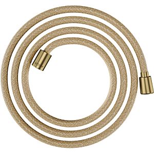 hansgrohe textile shower hose 28290950 2000 mm, nut 1x conical, 1x cylindrical, brushed brass
